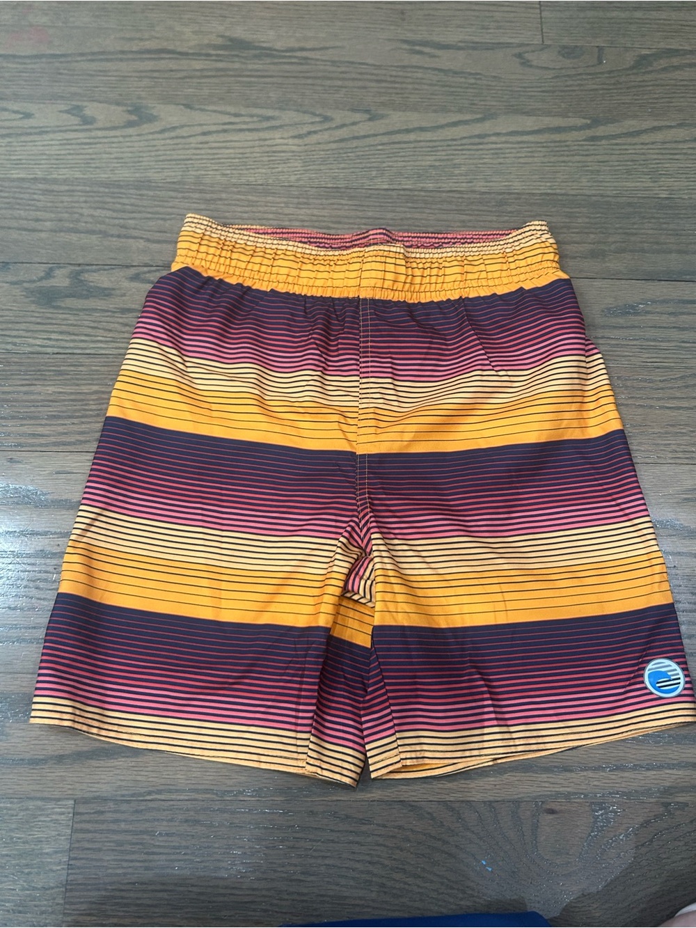 Laguna Boys Swim Trunks Red & Orange Sunset Print Size M (10/12)
